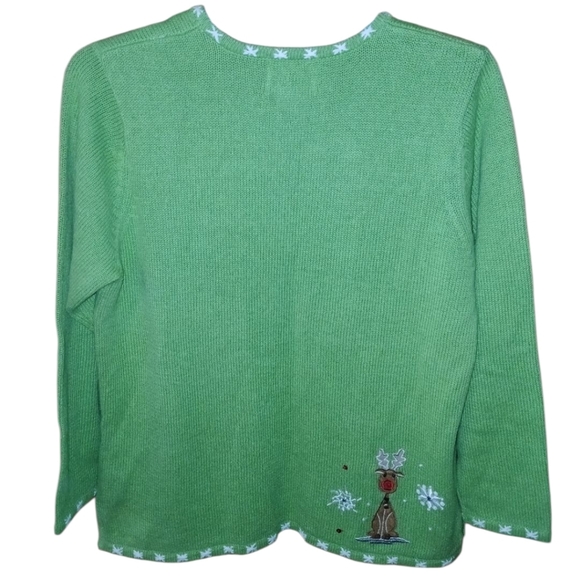 Quaker Factory Womens Christmas Sweater..L - Picture 4 of 5